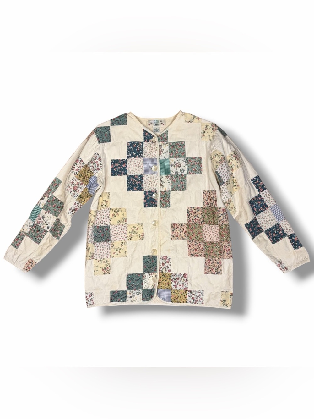 Vintage 90's ORVIS Patchwork Blanket Quilted Casual Jacket Cottage Boho Sz S